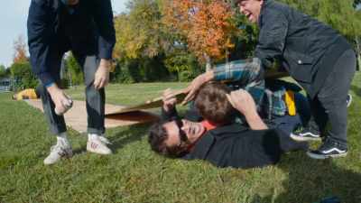 - [grunts]
- [laughs] - Jackass Forever