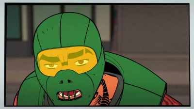 -[grunts]
-[Mac groans] - Your Friendly Neighborhood Spider-Man