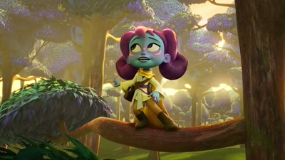 [grunts] Maybe that means
it has a nest up here somewhere. - Star Wars: Young Jedi Adventures