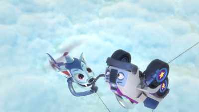 [grunts] One escape artist,
at your service. - Mighty Monsterwheelies