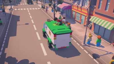 -[grunts]
-[police siren blaring] - LEGO City Adventures