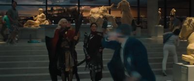             -[grunts]
           -[ringing] - Shazam! Fury of the Gods