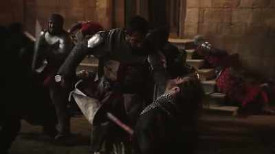 [ Grunts, screams ] - Knightfall