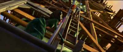 - (GRUNTS)
- (SCREAMS) - Leap!