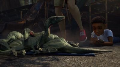 [grunts] Shoo, you retro iguanas! - Jurassic World: Camp Cretaceous