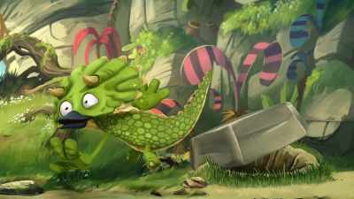 (grunts, shrieks) - Gigantosaurus