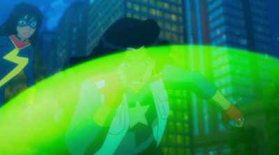 -(GRUNTS)
-(SONIC WHOOSH) - Marvel Rising: Battle of the Bands