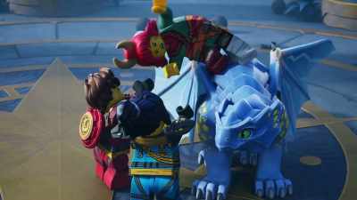 -[grunts]
-[thuds] - LEGO Ninjago: Dragons Rising