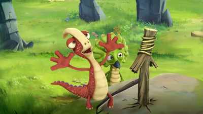 (GRUNTS) Well, make way
for Cretacia's next legend! - Gigantosaurus