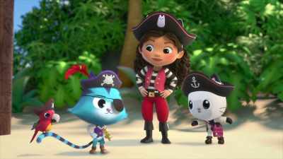 [grunts] Yeah! Now, give us back our key. - Gabby's Dollhouse