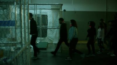 [guard 1] Let's go, inside! Move it!
Single file line! - Black Lightning