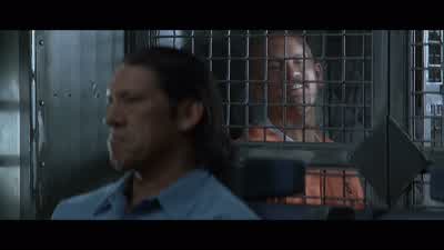 Guard Falzon WhatOh stewardess stewardess What's the in flight movie todayWell I think you'll like it Cyrus it's calledI'll Never Make Love To A Woman On The Beach AgainAnd it's preceded by the award winning short No More Steak For Me EverFunny fucker - Con Air