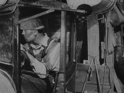 GUARD: Where you going?
-California. - The Grapes of Wrath