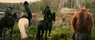 Guards think soldiers here... - War for the Planet of the Apes