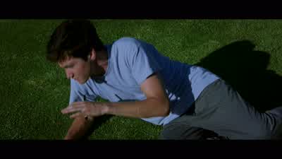 Guess he was sleep golfingWatch out for that drool spot - Donnie Darko