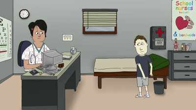 - Guess what, Tom.
I don't have any Band-Aids. - Ten Year Old Tom