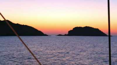 Guests are seated and 
wine service is done. - Below Deck Sailing Yacht