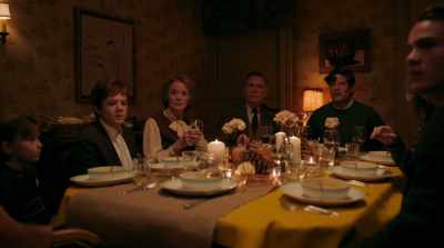-[guests chatter indistinctly]
-[ominous music plays] - Things Heard &amp; Seen