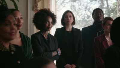 [guests chuckling]
That Carolyn stare that - Bluff City Law