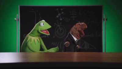 -(GUFFAWING)
-(MISS PIGGY GRUNTS) - Muppets Now