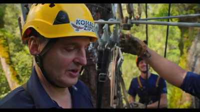 -[guide 3] This is our last zip line.
-Are you going first-- - Somebody Feed Phil