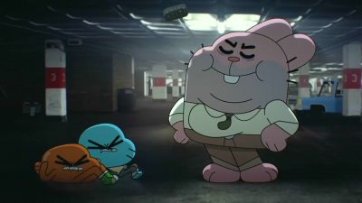 >> Gumball: She's gaining on us!
>> Both: Aah!
>> Mom: That remote is mine! - The Amazing World of Gumball