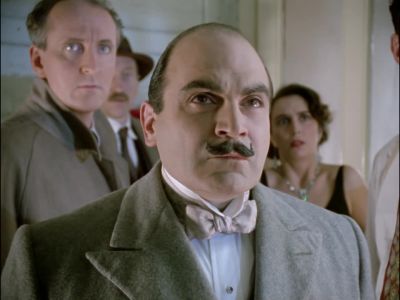 (gun clicking)
(gasping) - Agatha Christie's Poirot