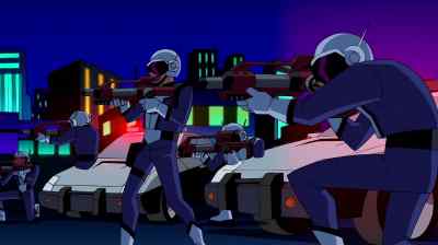 [gun cocks] - Teen Titans: Trouble in Tokyo