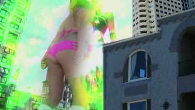 [gun fires]
 [bullet ricochets] - Giantess Attack vs. Mecha Fembot