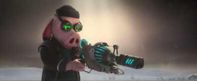 [gun shooting] - Hitpig!