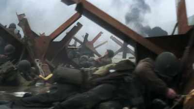- ( gunfire )
- ( men shouting ) - Spielberg