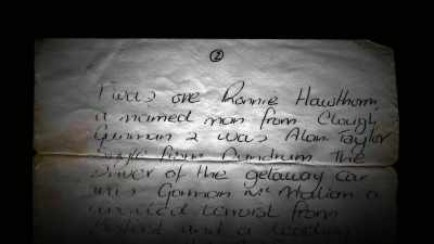 "Gunman two was Alan Taylor,
single from Dundrum. - No Stone Unturned
