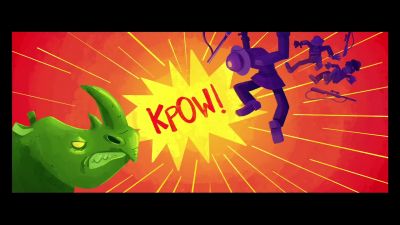 -[GUNS FIRING]
-[BEAST BOY SPEAKING] - Teen Titans Go!