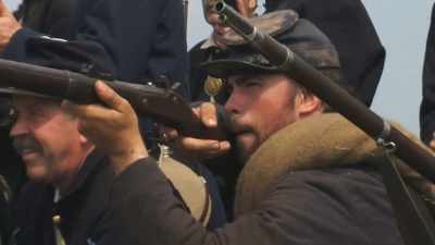 (guns firing) - The Bounty Men