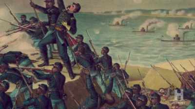 (guns popping)
(men shouting) - Black Patriots: Heroes of the Civil War