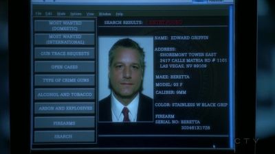 Gun's registered to the congressman.
It's his missing Beretta. - CSI: Crime Scene Investigation