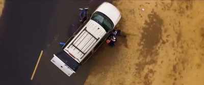 [gunshot hits car] - Downrange