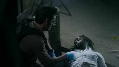 Gunshot to the stomach
and then strangulation - The Rookie: Feds
