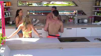 Guys who have these
threesome and orgies
with their mates, - Love Island