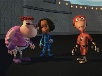 Guys, I think that orange
rampaging monster is Neutron! - The Adventures of Jimmy Neutron: Boy Genius