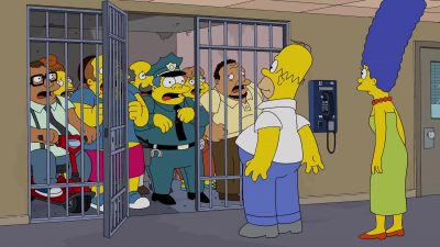 Guys, I'm coming back in! - The Simpsons