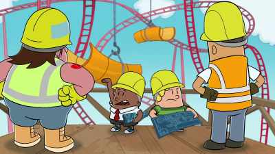 Guys, the roller coaster
has to be above the waterslide - The Epic Tales of Captain Underpants