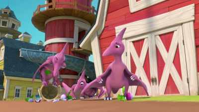 H’yah!
Scat, you flying scallywags! - Dino Ranch