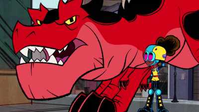 - Ha ha!
- (grunts) - Marvel's Moon Girl and Devil Dinosaur