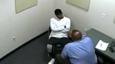 Had his arms folded,
had a frown on his face. - Interrogation Raw