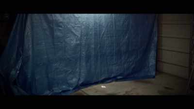 Had the dozer covered up with
these polypropylene tarps, - Tread