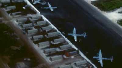 Had trouble striking
Japan from such a distance. - The Pacific War in Color
