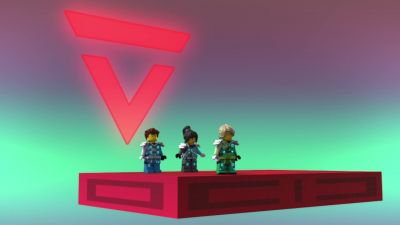 Hah! No more scrolling!
Did we beat the level? - Ninjago: Masters of Spinjitzu