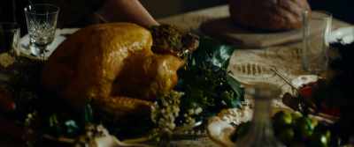 Hail to thee,
blithe turkey, - The Man Who Invented Christmas