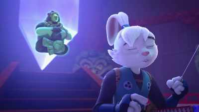 -[Hakai] Hakai, Hakai!
-Um… - Samurai Rabbit: The Usagi Chronicles